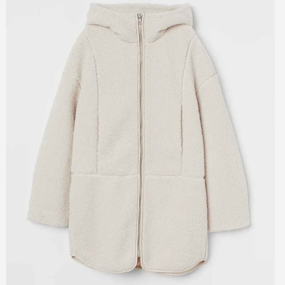 H&M Hooded Sherpa Jacket